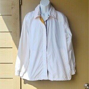Mens White Tommy Hilfiger Nylon Windbreaker Jacket size xl